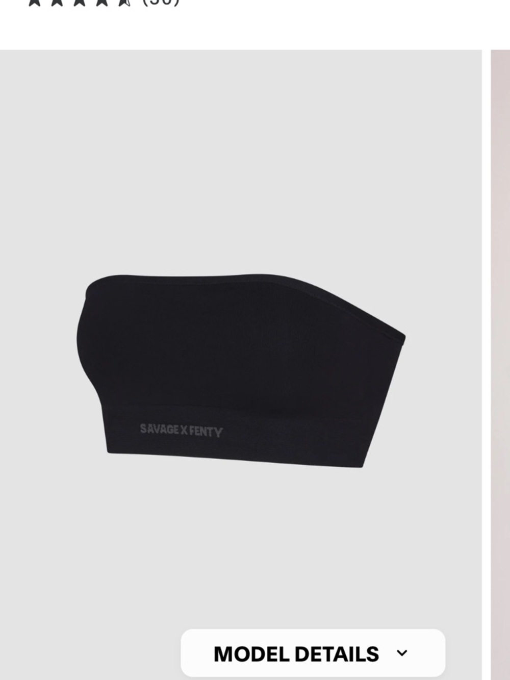 Savage X Fenty Black Seamless Strapless Bandeau